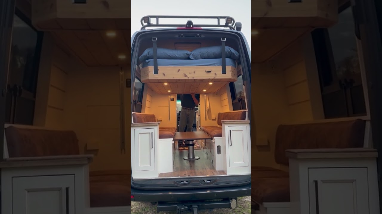 Elevator Bed For Van Life #vanlife #camping #vanbuild