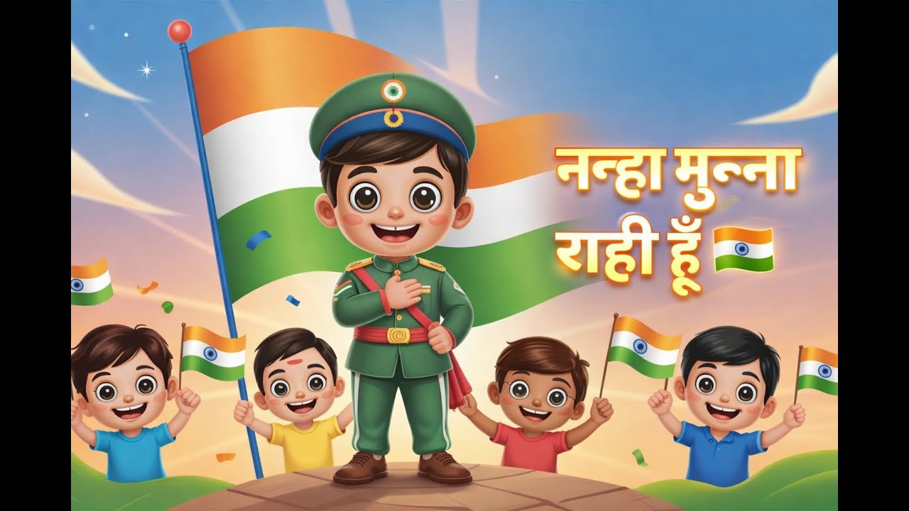 नन्हा मुन्ना राही हूँ 🇮🇳 | Desh Bhakti Rhyme for Kids | Patriotic Song