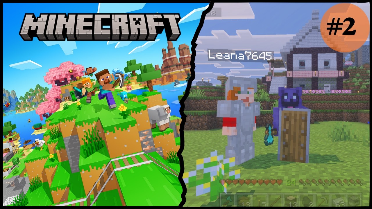 Je construit ma maison !!! ✨(Minecraft épisode 2 - Ft Maé et Léana !! ✨)