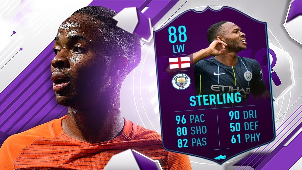 FIFA 19 POTM STERLING 88 RATED PLAYER REVIEW GOOD AND BAD IS HE WORTH THE COINS?!??!