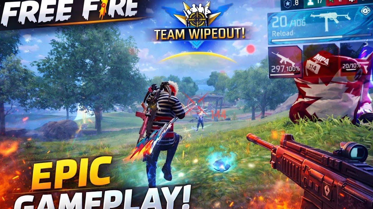 Free fire max Epic Gameplay 
