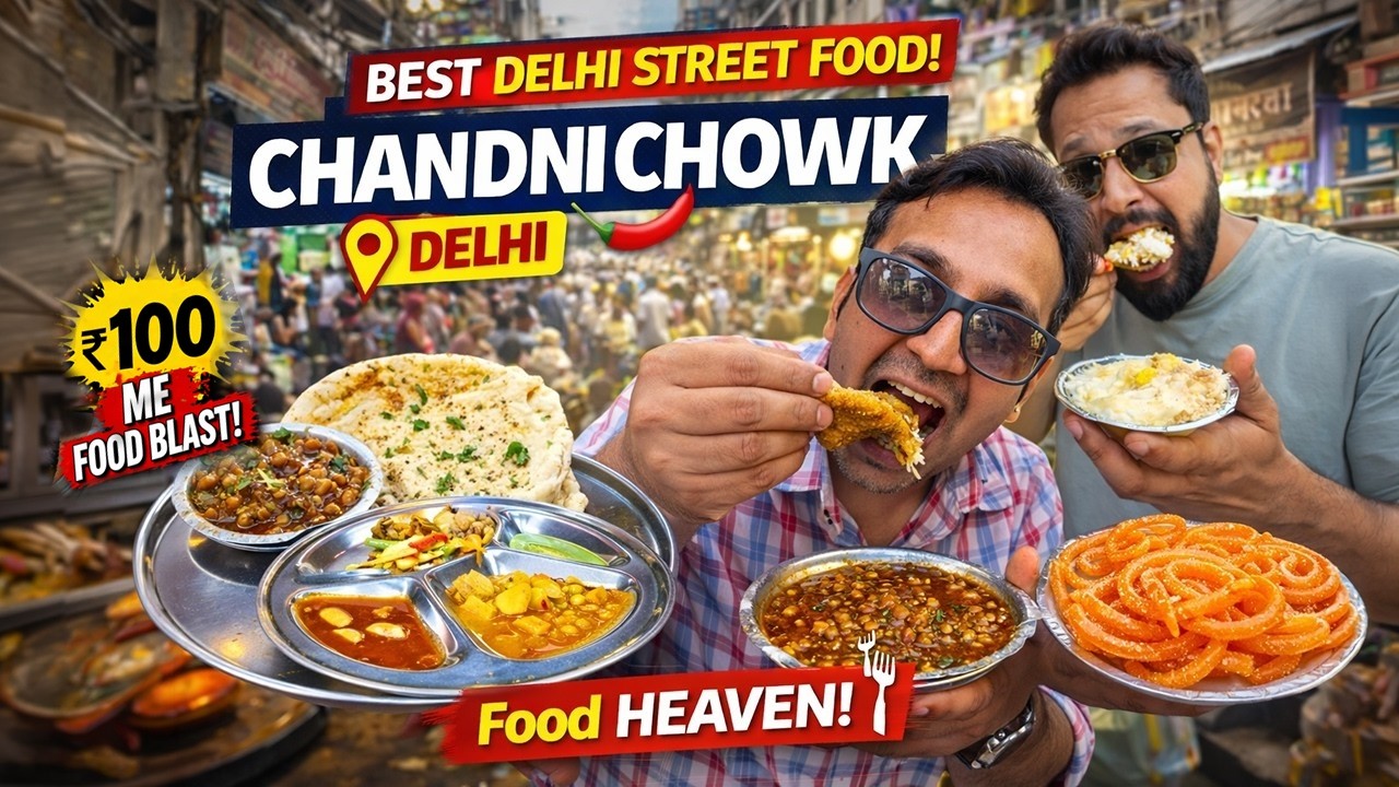 Chandni Chowk Must Try Food 🔥| Nigori Halwa, Chole Kulche, Parathe wali gali | Old Delhi Street Food