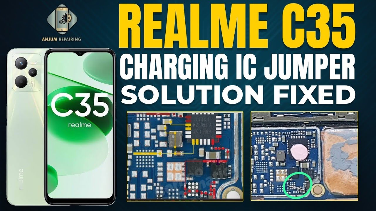 Realme C35 charging🔋problem solved🔌|C35 charging jumper ways solution|Realme C35 Charging IC Jumper😱