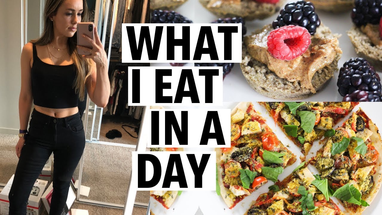 WHAT I EAT IN A DAY - weight loss pizza, muffins recipes + more easy healthy ideas