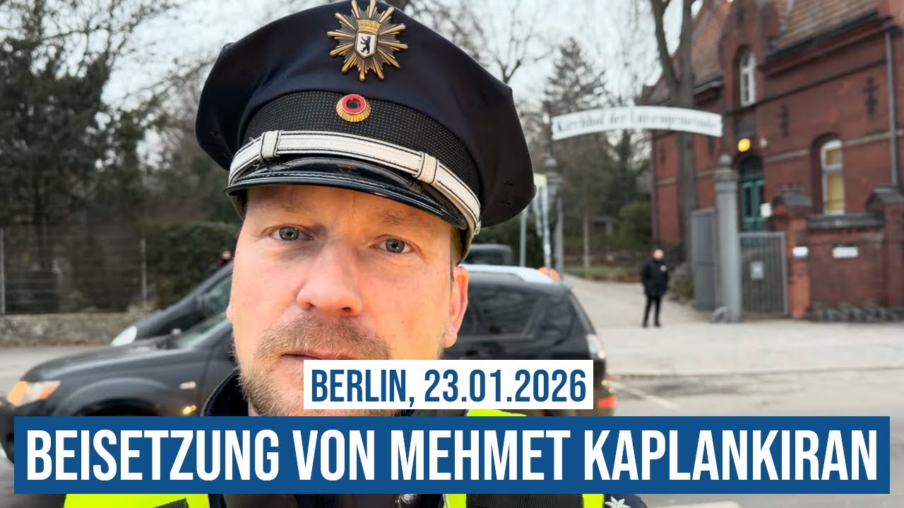 23.01.2026 Berlin 500 Polizisten sichern Beisetzung von K&uuml;rt Mehmet Kaplankıran