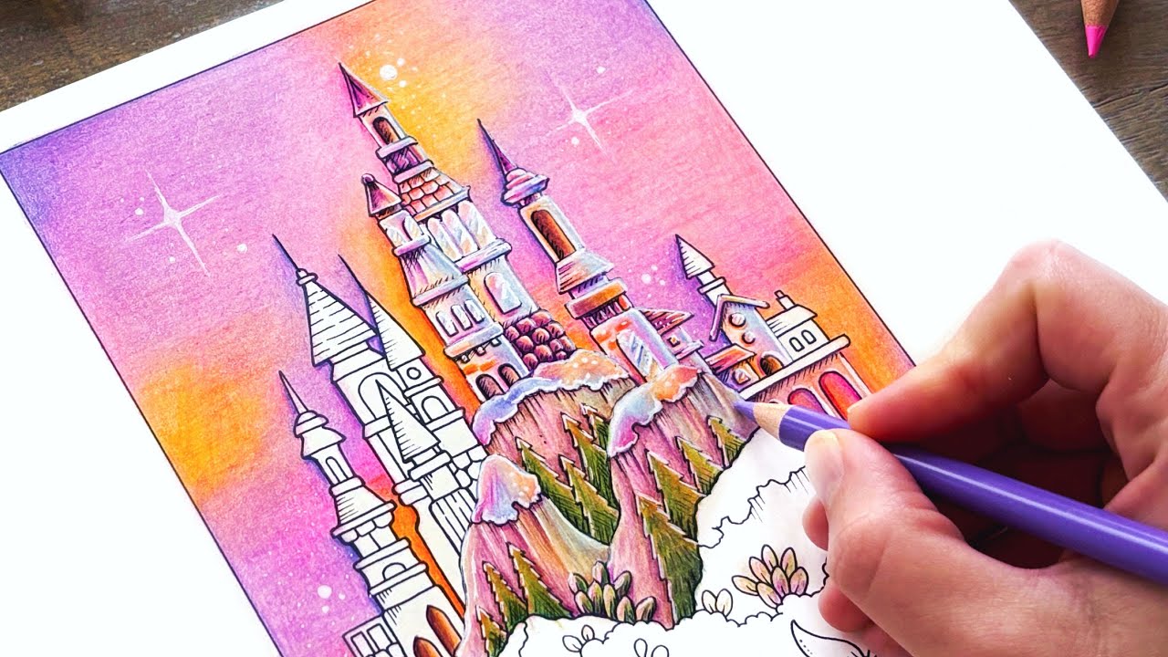 Тестирование карандашей Ohuhu ✨💜 в «Волшебных мирах» Джоанны Басфорд