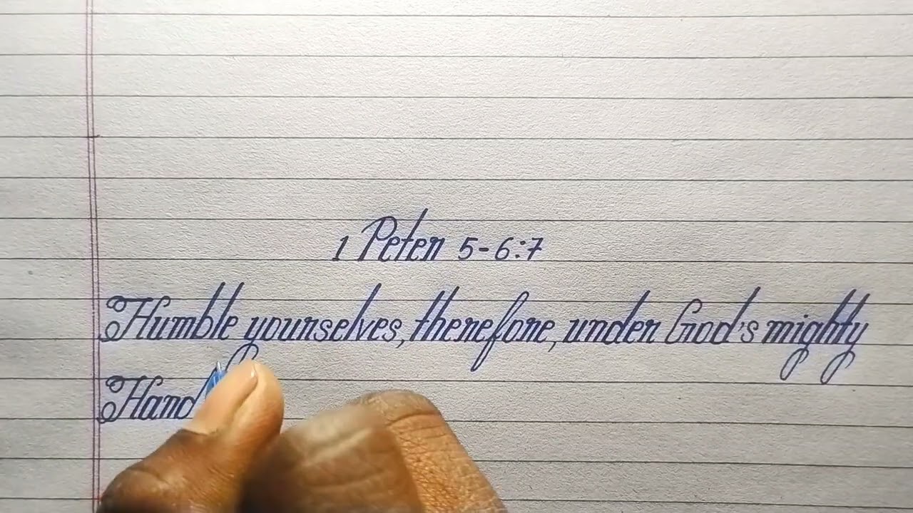 1 Peter 5 - 6 : 7 in Bible || Yeshu ka vachan || handwriting practice video 