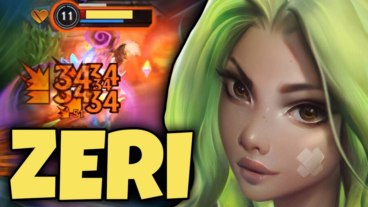 Wild Rift Zeri Dragon Lane Gameplay in Season 21 (Build & Runes)