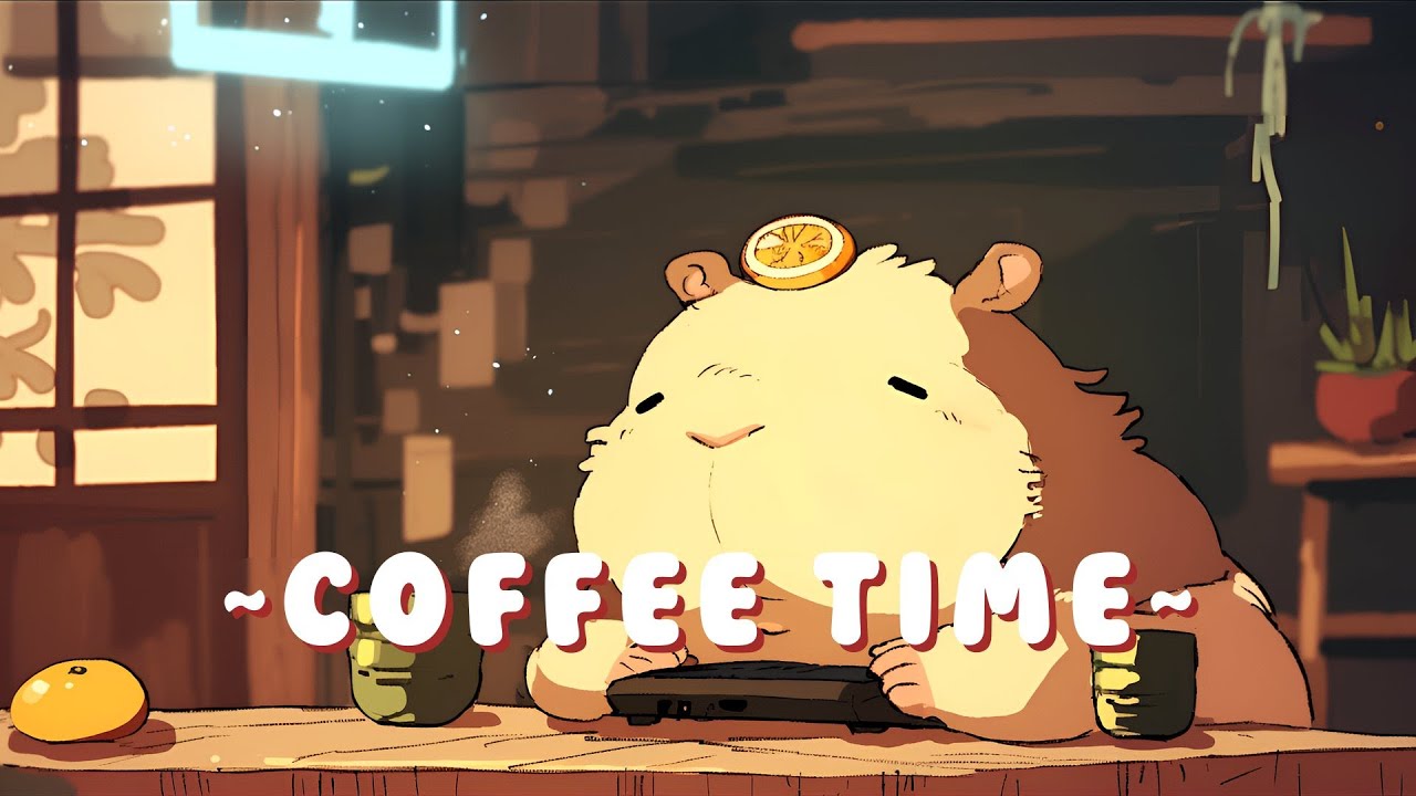 [1 Hour] Capybara Music Lab - Cozy Japanese Lofi Mix ~ Zen Moments ~ 🦫 🌙 📖