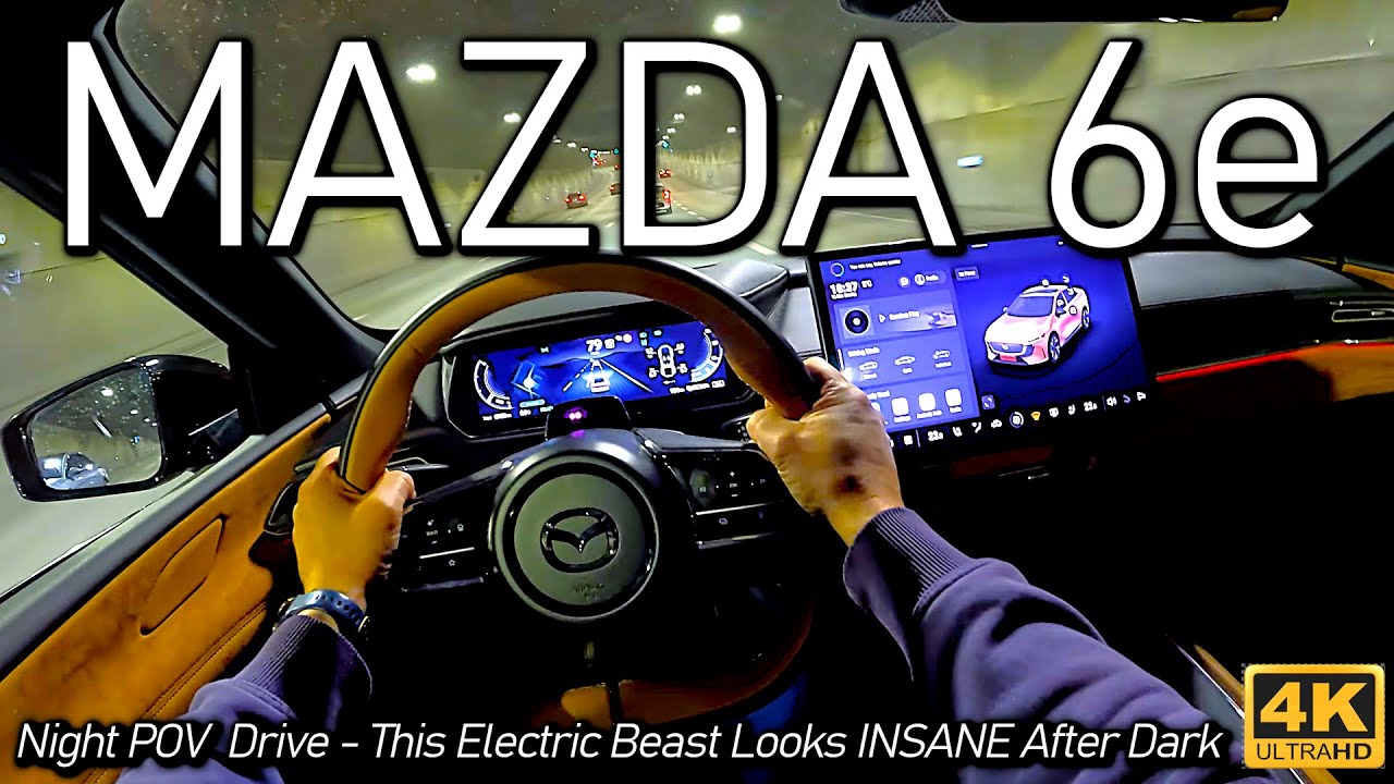 The NEW Mazda 6e Night POV — This Electric Beast Looks INSANE After Dark