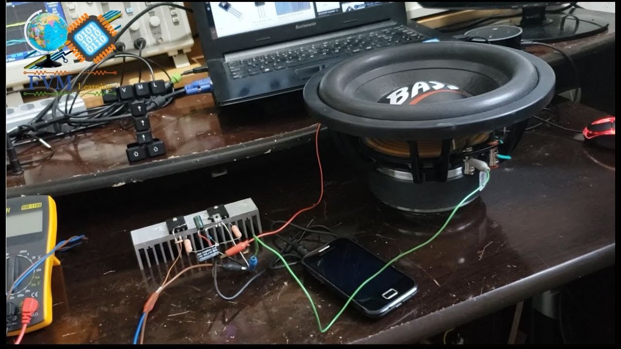 Circuito Mini Amplificador com 3 Transistores Batendo no SUB 600W RMS  