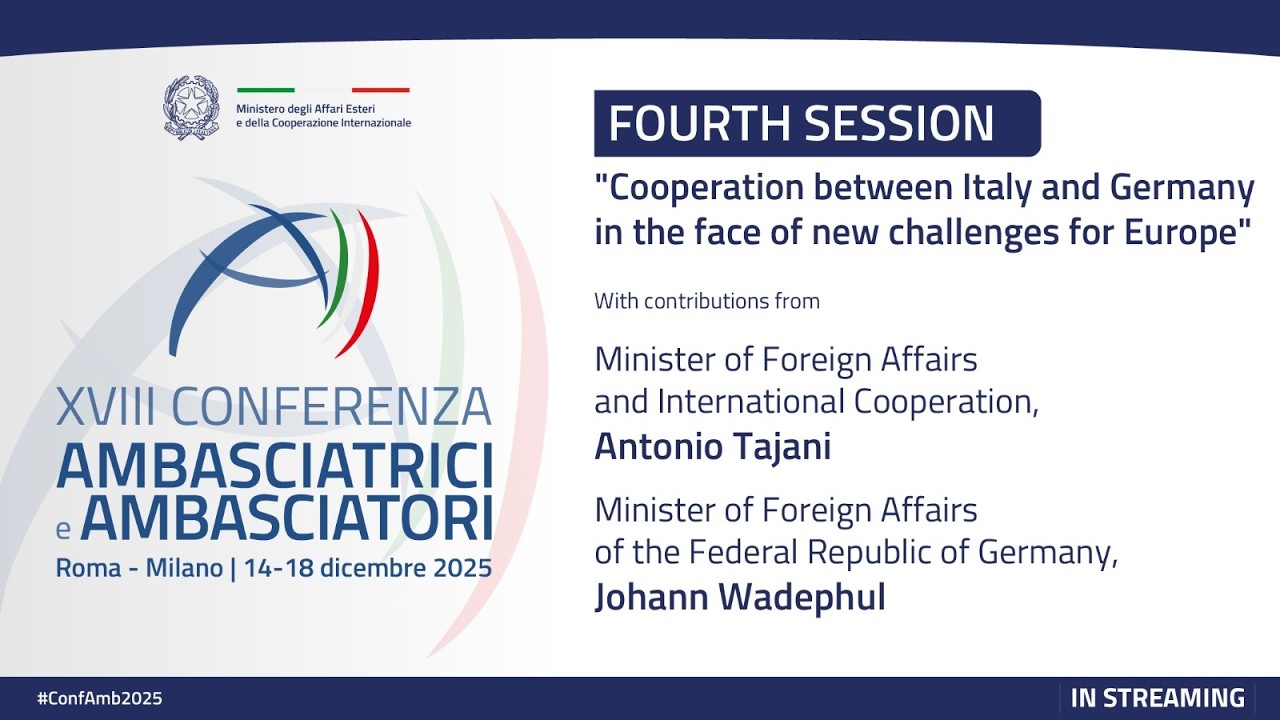 #ConfAmb2025 | Cooperation between Italy and Germany in the face of new challenges for Europe