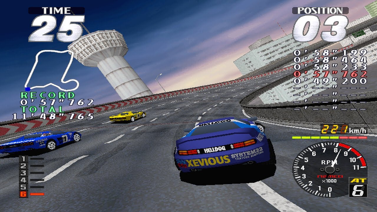 Rave Racer - Namco System 22 - Intermediate - 5 Blue Car - Extra Mode - Full Race