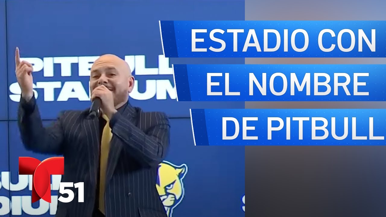 Ponen el nombre de Pitbull a estadio de fútbol de FIU