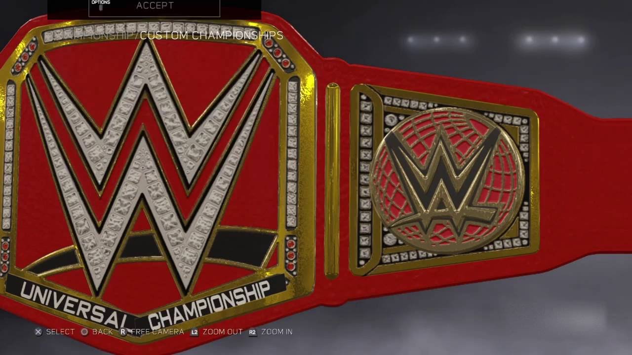 WWE 2K17: HOW TO MAKE WWE UNIVERSAL CHAMPIONSHIP