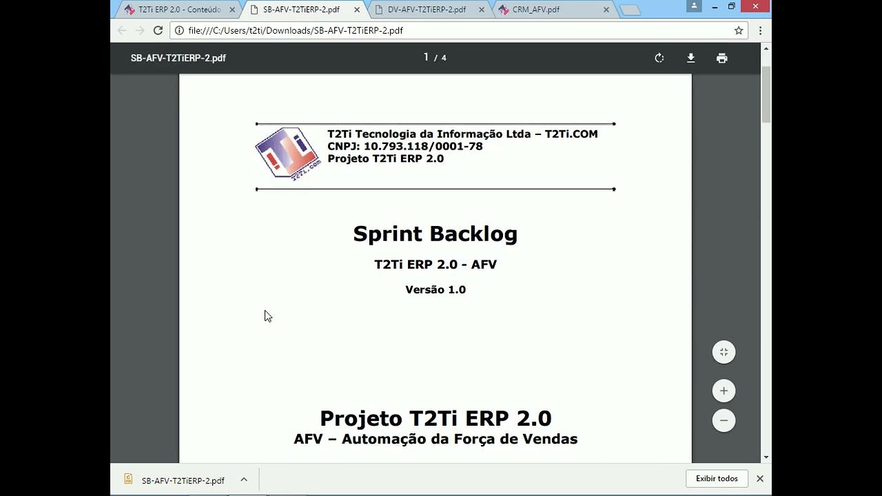 T2Ti ERP 2.0 - Delphi - AFV - Videoaula 02 - Documentação T2Ti