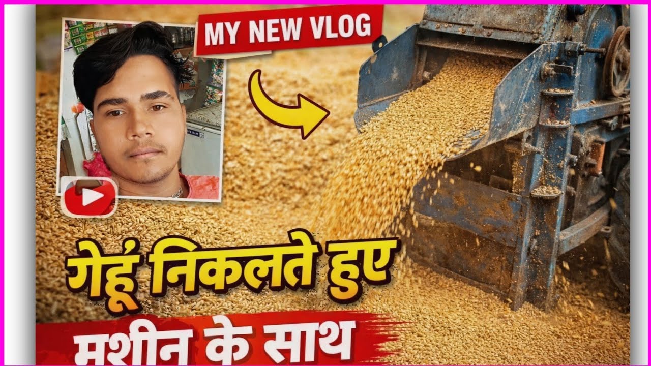 मशीन से गेहूं निकलते हुए LIVE 🌾 | गाँव की मेहनत का पूरा सच | My New Vlog