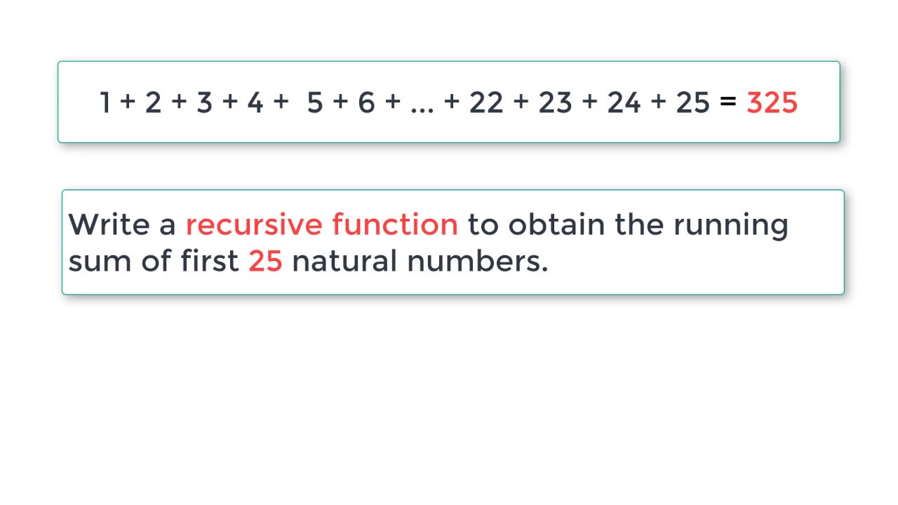 C Program To Find Sum of Natural Numbers Using Recursion