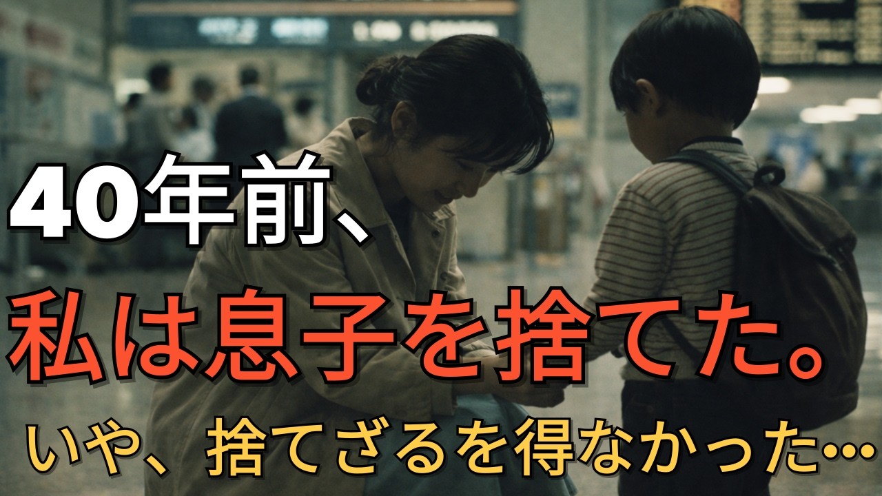 40年前、私は息子を捨てた。 いや、捨てざるを得なかった···