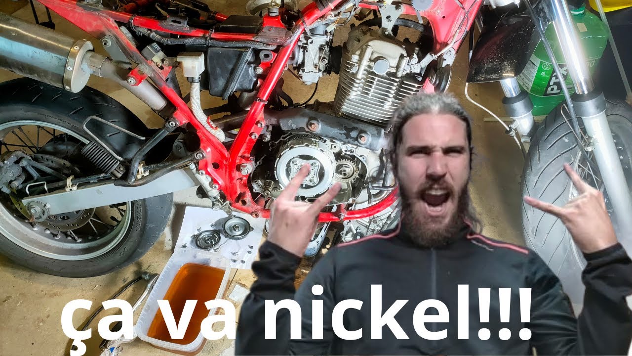 enfin je refais l'embrayage du dr 650 de 93