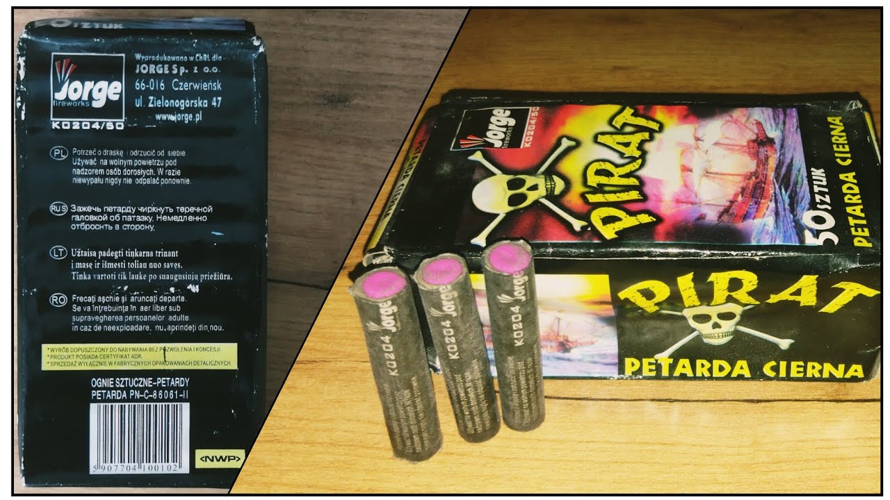 🧨💥 Świetne zabytkowe petardy PIRAT KO204 JORGE NWP 💥 RARYTAS | RARITY | RARIT&Auml;TEN