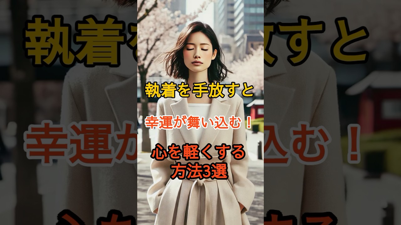 執着を手放すと幸運が舞い込む！心を軽くする方法3選#スピリチュアル #心を軽くする方法 #幸運を引き寄せる #執着を手放す #自己成長 #引き寄せの法則