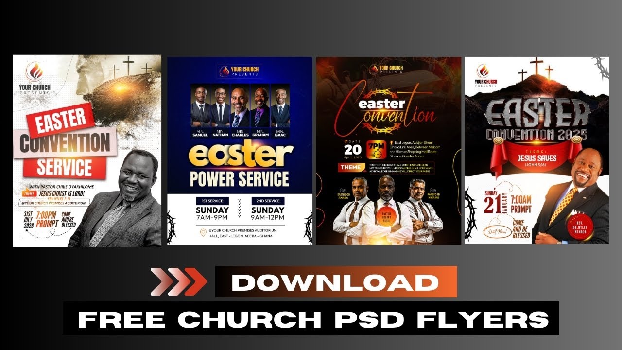 FREE PSD Church Flyer Files - Fully Editable | WORD: Unleash the power within!