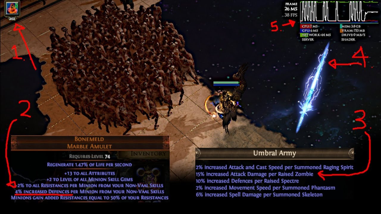 200 Zombies + Umbral Army = 3000% Attack Damage!💪