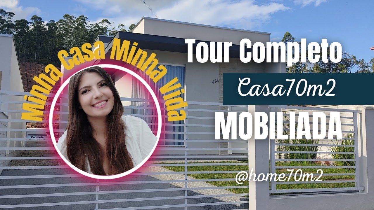 TOUR COMPLETO CASA 70M2 MOBILIADA - Financiada pelo programa Casa Verde e Amarela
