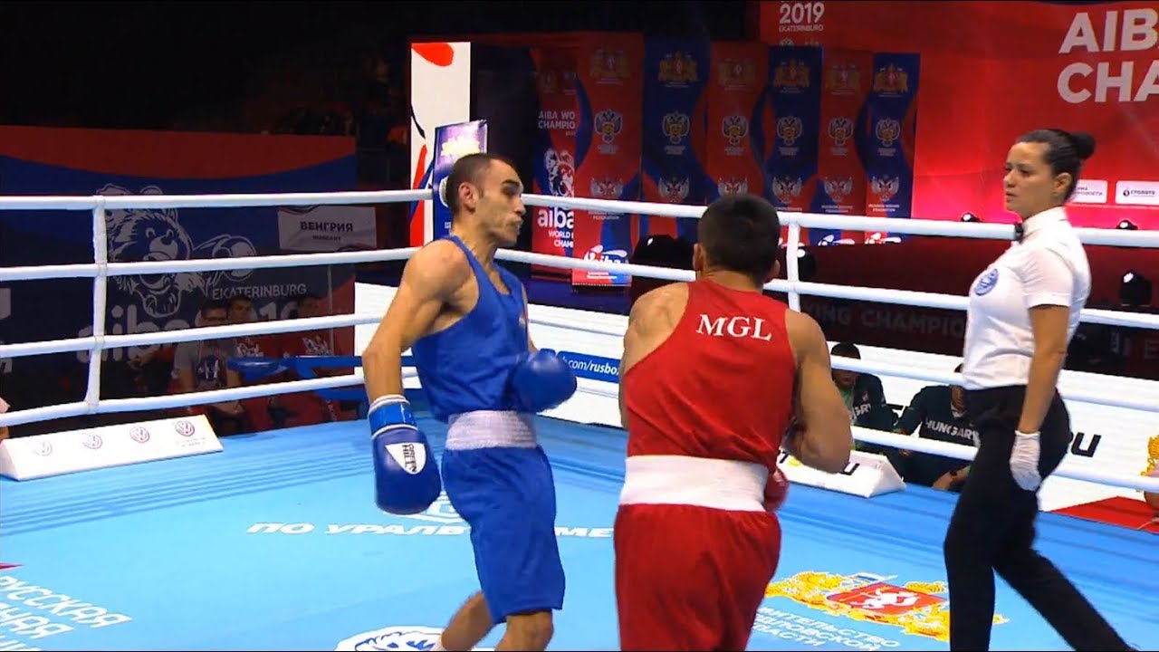 Round of 16 (57kg)  ERDENEBAT Tsendbaatar (MGL) vs GALOS Roland (HUN) /AIBA World 2019
