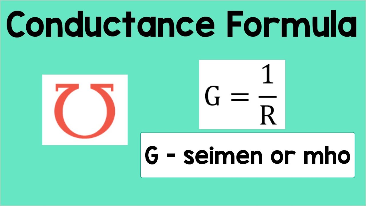 Conductance Formula | Physics Animation