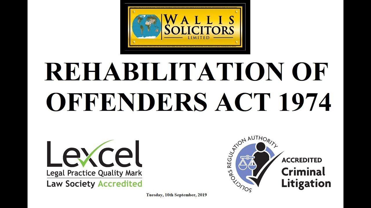 Rehabilitation of Offenders Act 1974