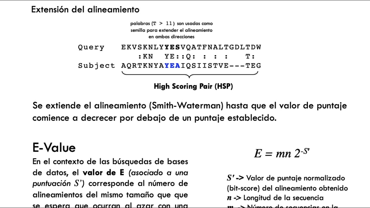 Alineamiento de secuencias - Búsquedas en bases de datos - BLAST (parte VI)