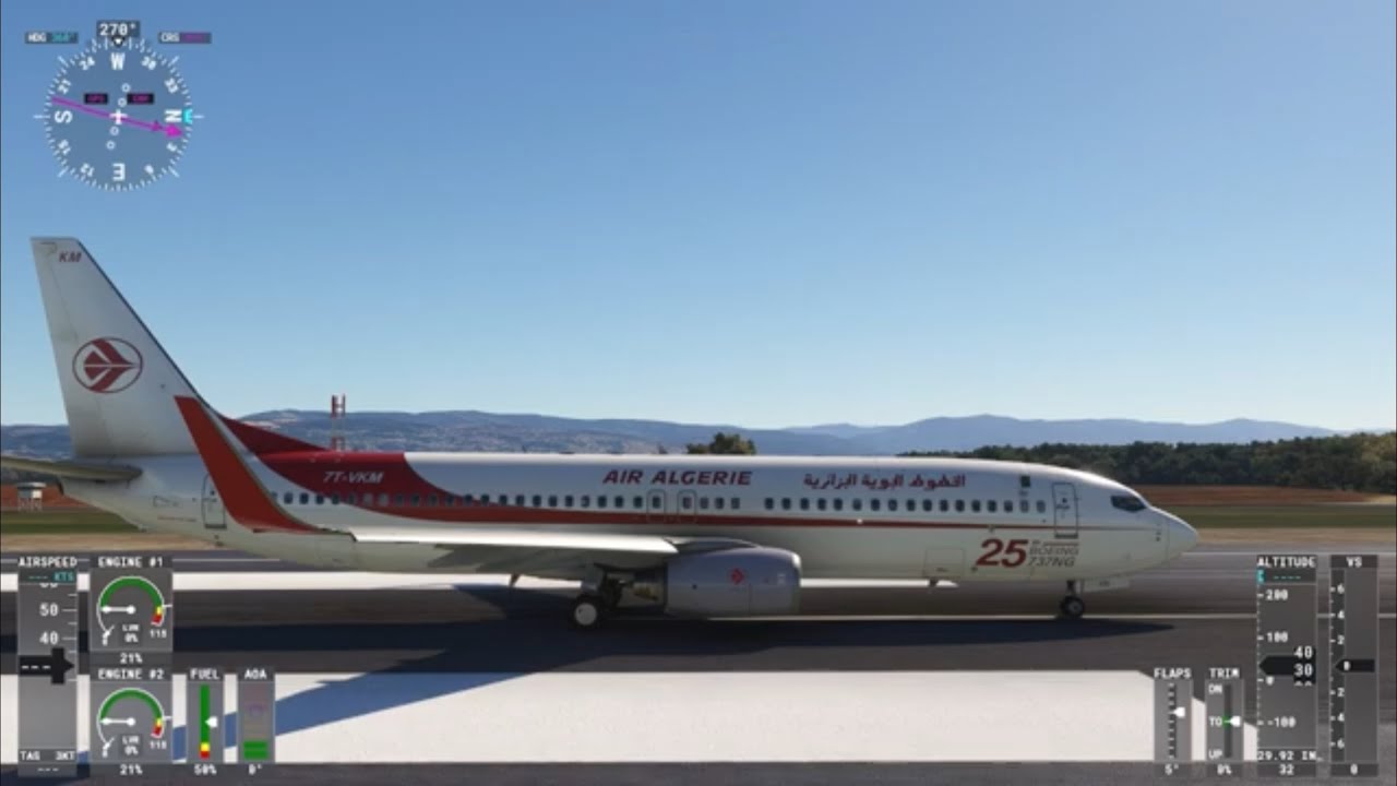 BOEING 737-800 AIR ALGERIE 🛫 DÉPART : ALGER ( ALGÉRIE ) 🛬 ARRIVÉE : NICE ( FRANCE )
