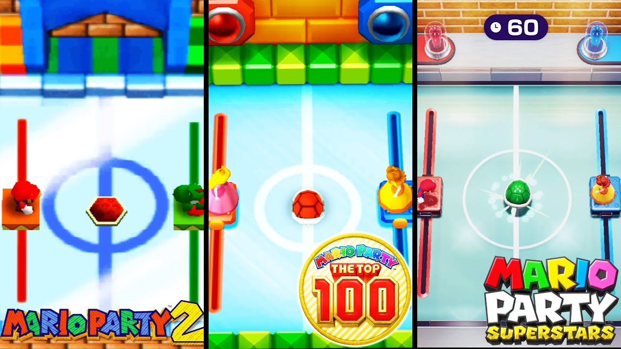 Evolution of Speed Hockey Minigames in Mario Party (1999-2021)