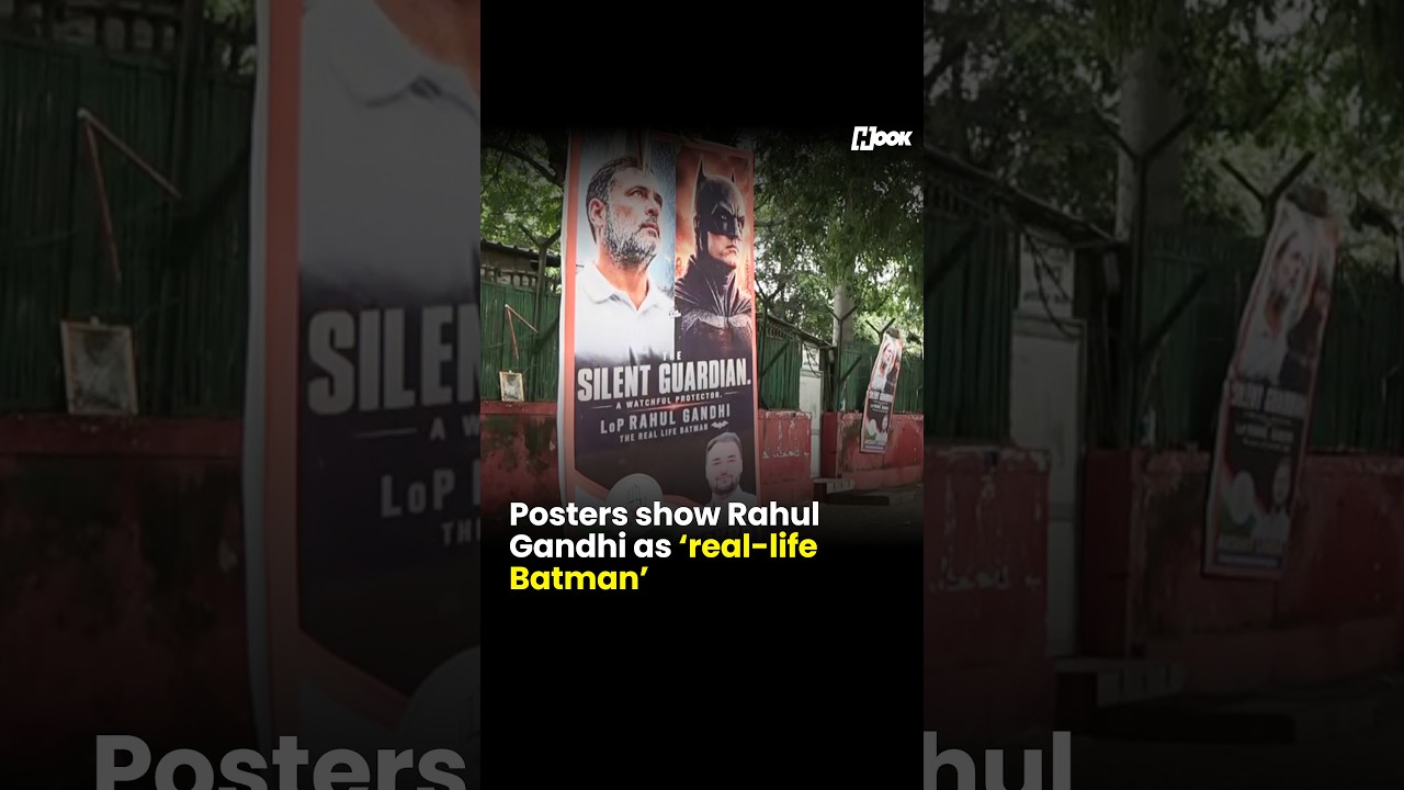 Posters show Rahul Gandhi as &lsquo;real-life Batman&rsquo;