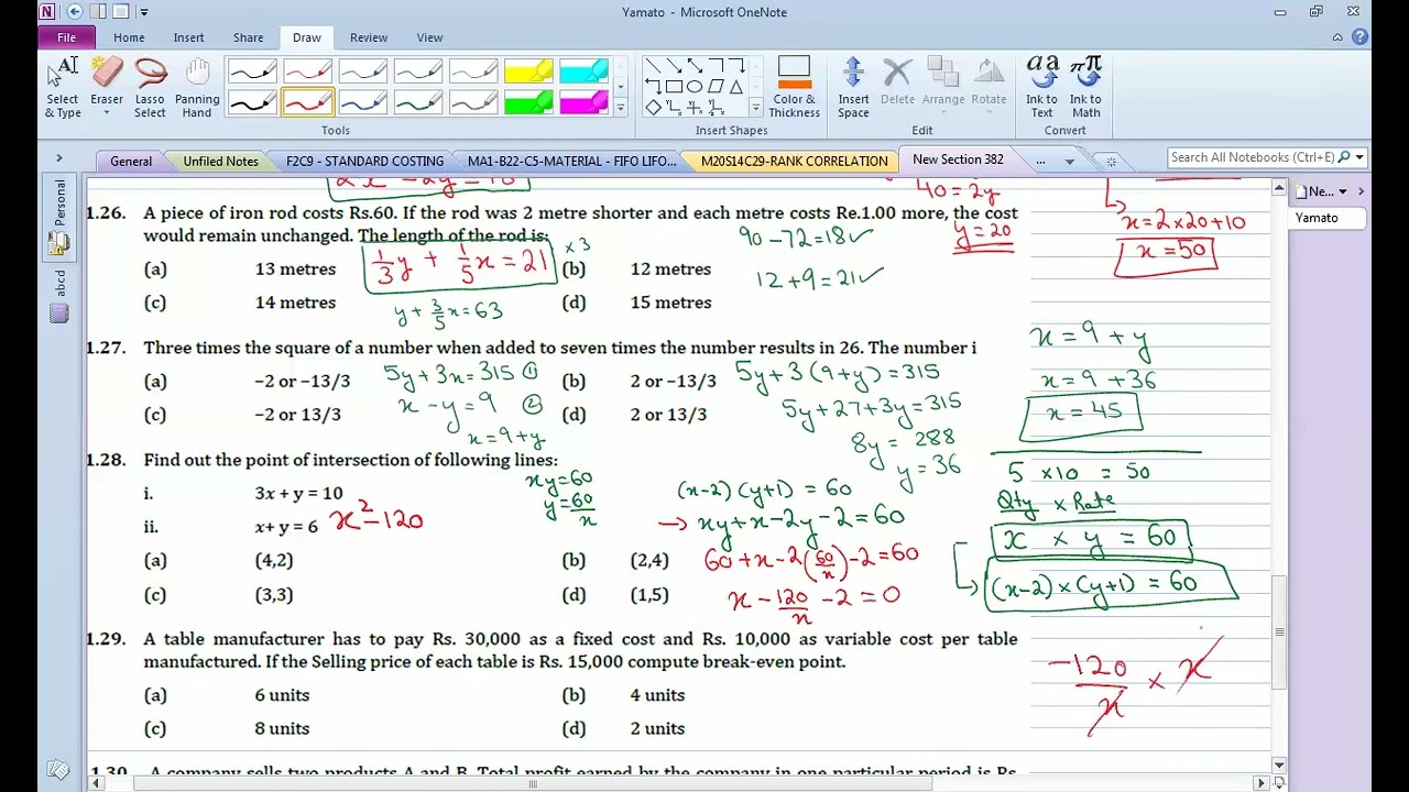 PRC chapter # 1 video solution questions 26 to 30