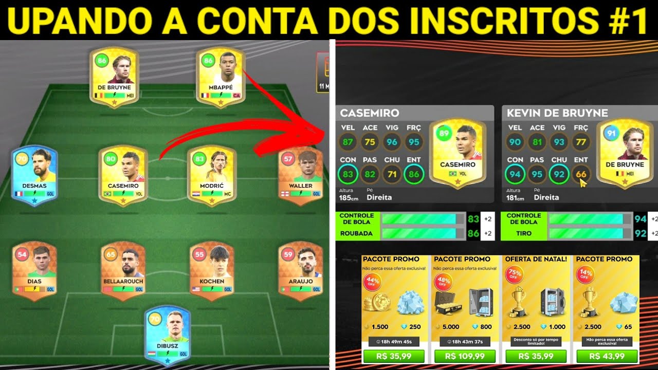 Gemei e Upei a Conta desse Inscrito no DLS 25 !! ( Deixei o De Bruyne dele Top 🤯 )