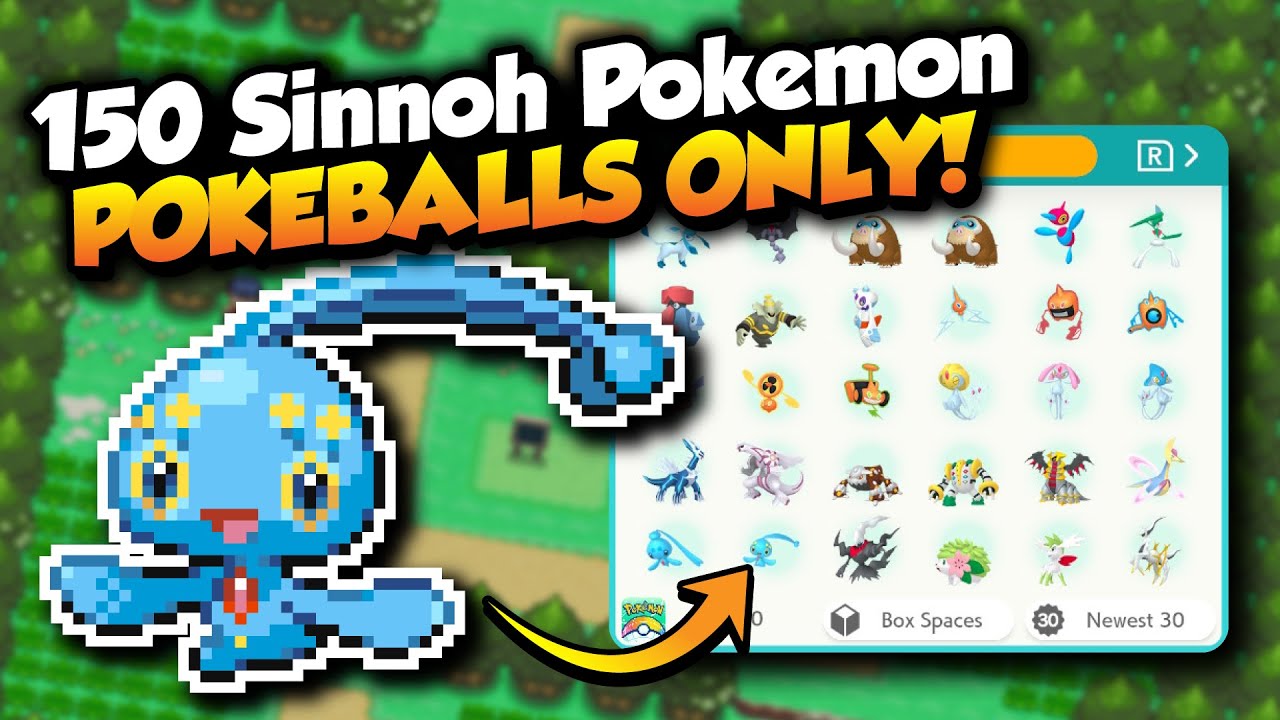 How I caught EVERY GEN 4 POKEMON using POKEBALLS ONLY!