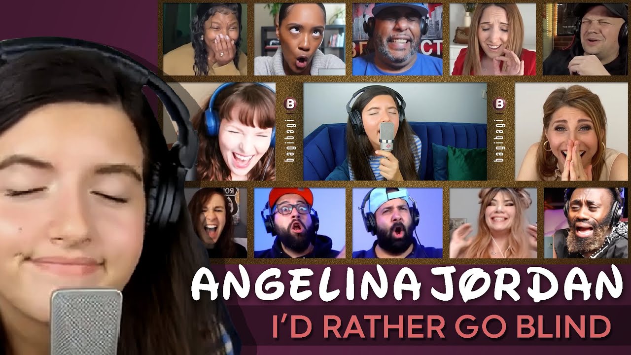 ANGELINA JORDAN I'd Rather Go Blind Etta James Cover REACTION COMPILATION MASHUP