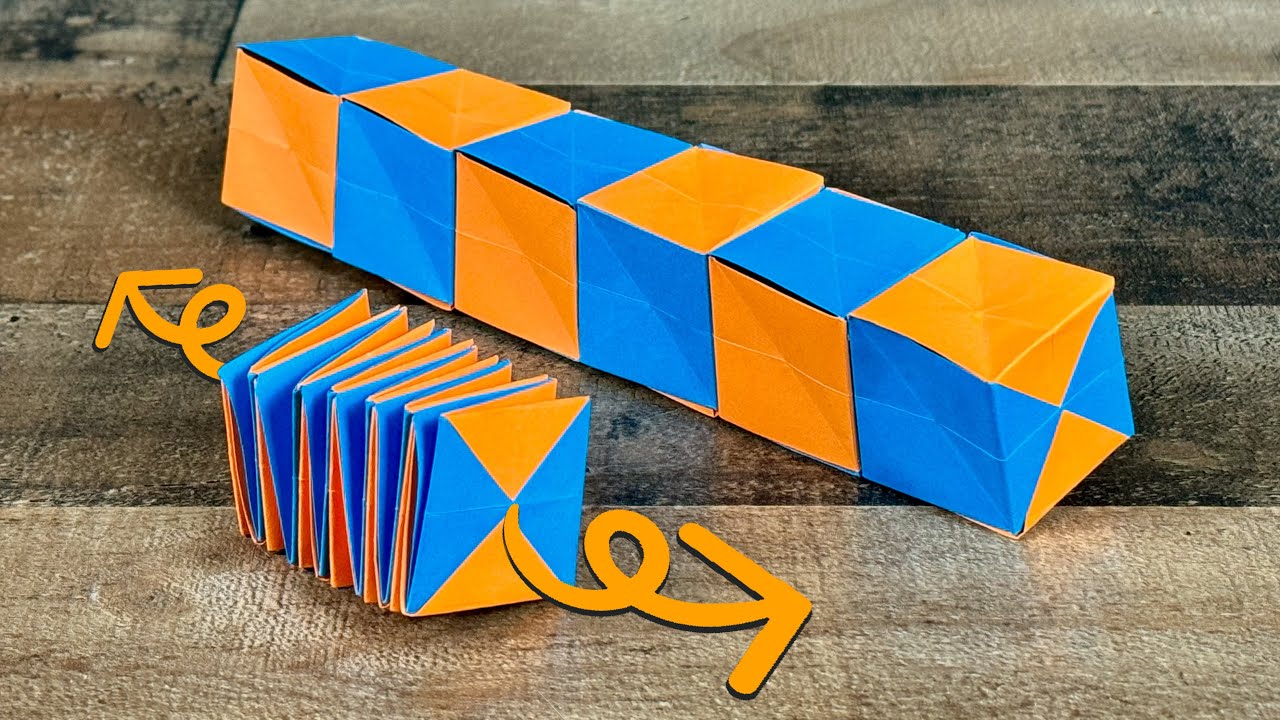 Origami Magic Cube Spiral - Easy Paper Transformer Toy