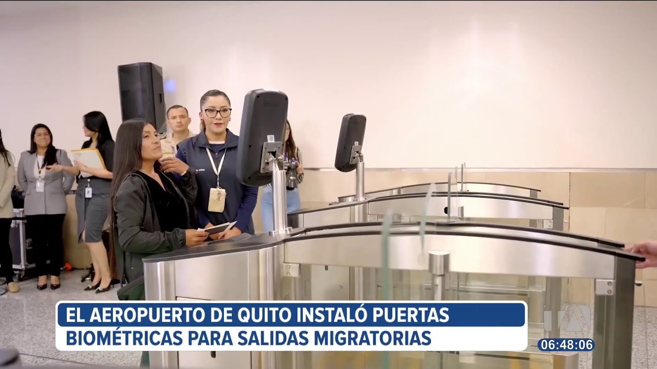 El aeropuerto de Quito instaló puertas biométricas de salida migratoria
