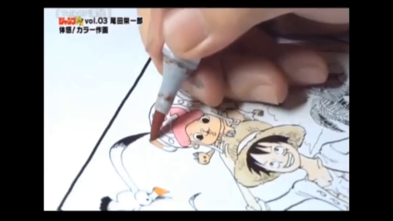 Eiichiro Oda drawing One piece Color Page