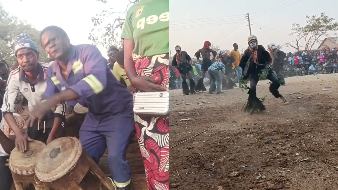 Dance of the Chewa spirit.Kuimba ndi kuvina kwa mzimu wa a Chewa.