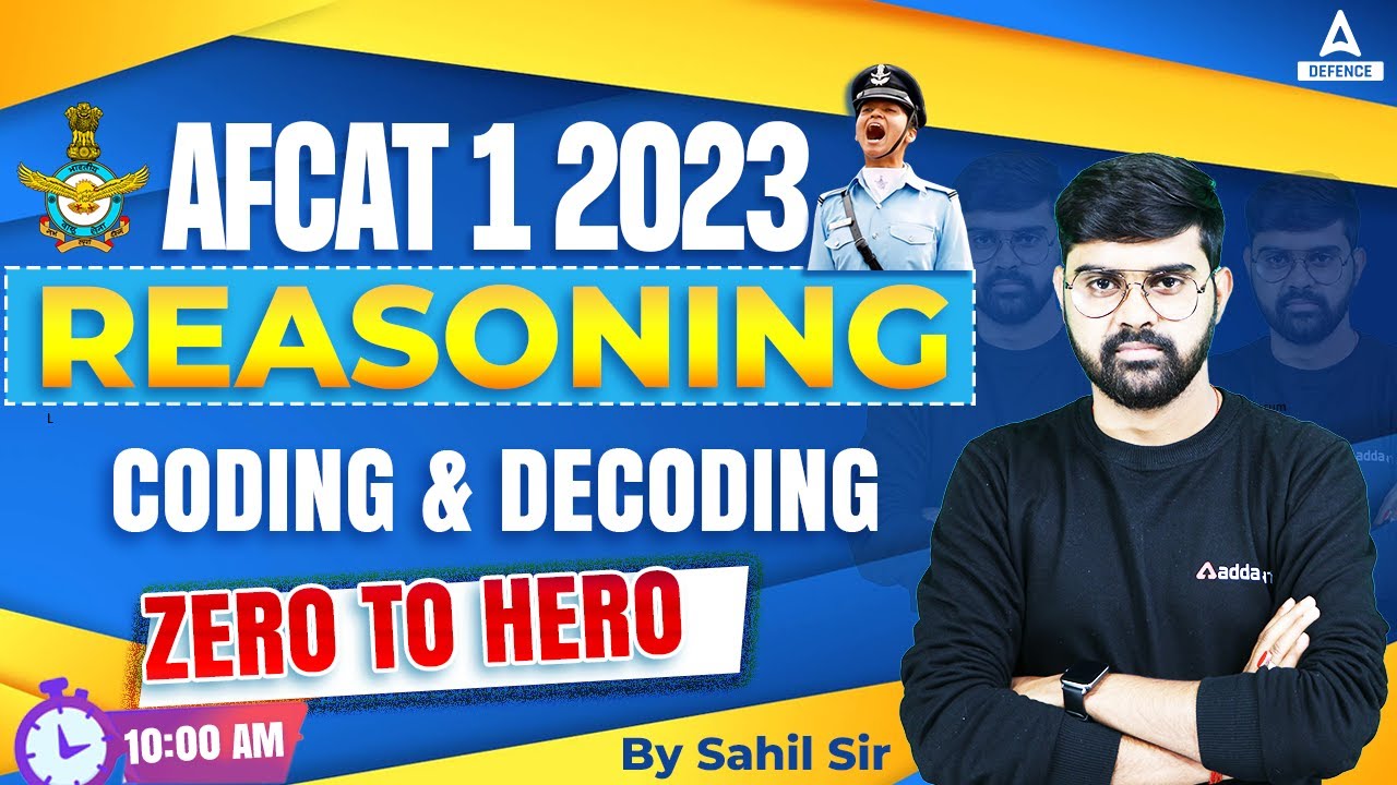 AFCAT 1 2023 Preparation | AFCAT Reasoning | Coding & Decoding | Sahil Tiwari