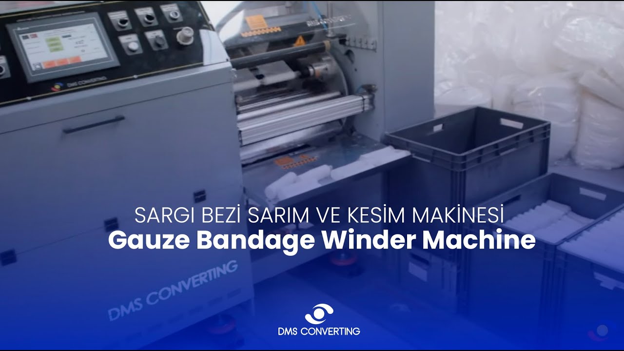Sargı Bezi Sarım Kesim Makinesi - Gauze Rolling Machine