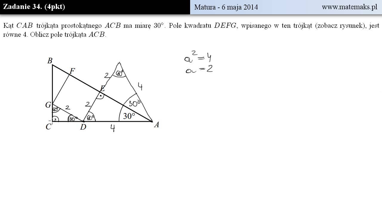Zadanie 34 - Matura - 6 maja 2014