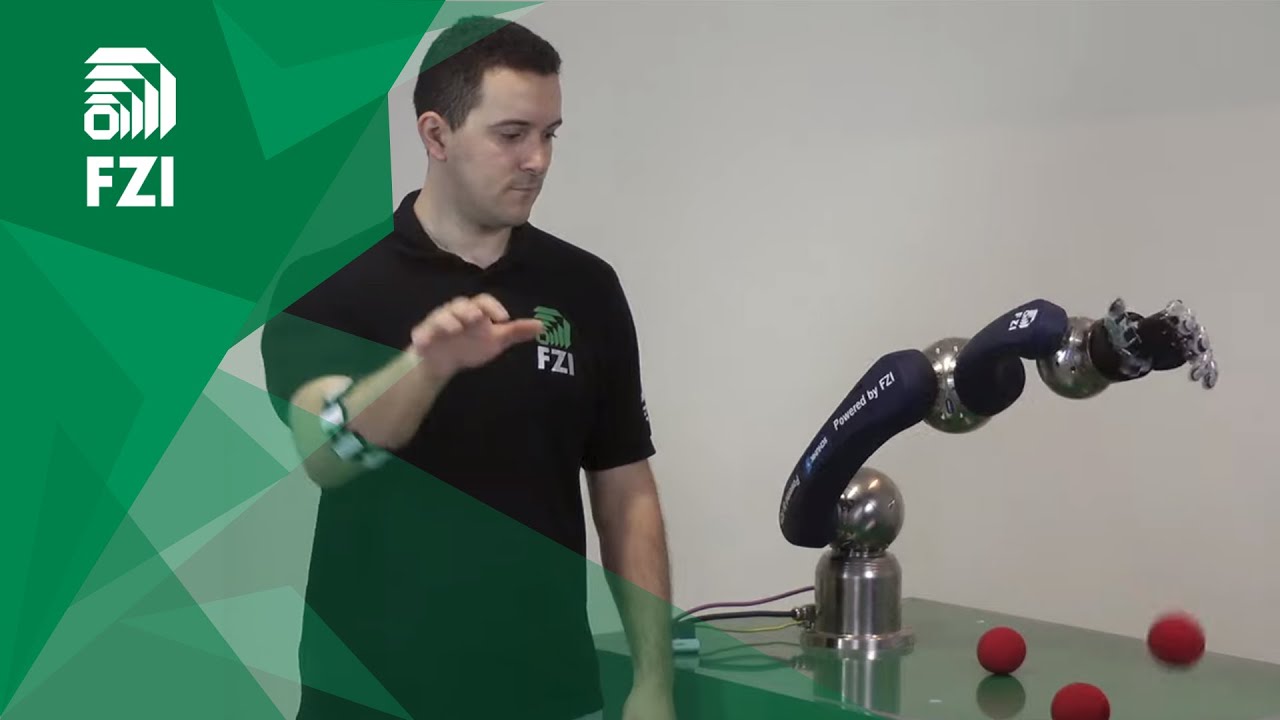 Myo Robot Control – Intuitive Manipulation with a 6 DOF Robotic Arm and Anthropomorphic Hand