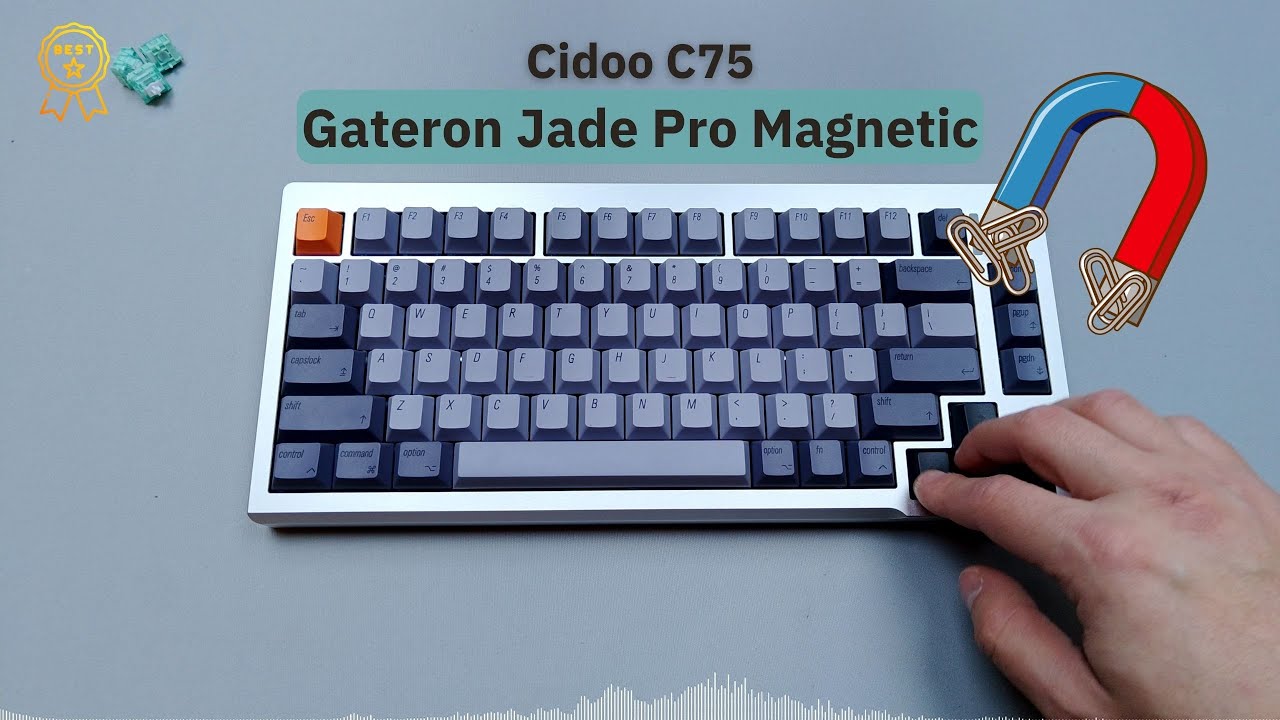 Best Magnetic (Hall Effect) switch! | Gateron Jade Pro Magnetic | Cidoo C75 | sound test