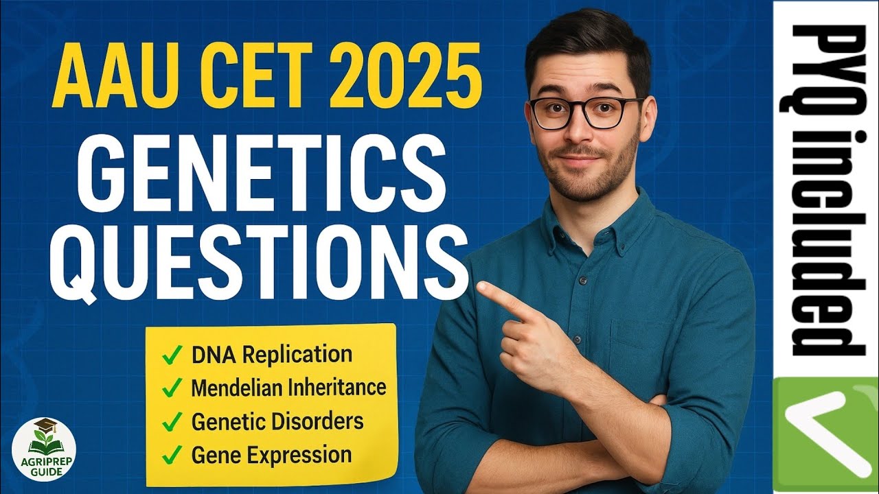 BIOLOGY SURE SHOT QUESTIONS FOR AAU CET/PARAMEDICAL 2025.GENETICS PYQ COVERED ✅
